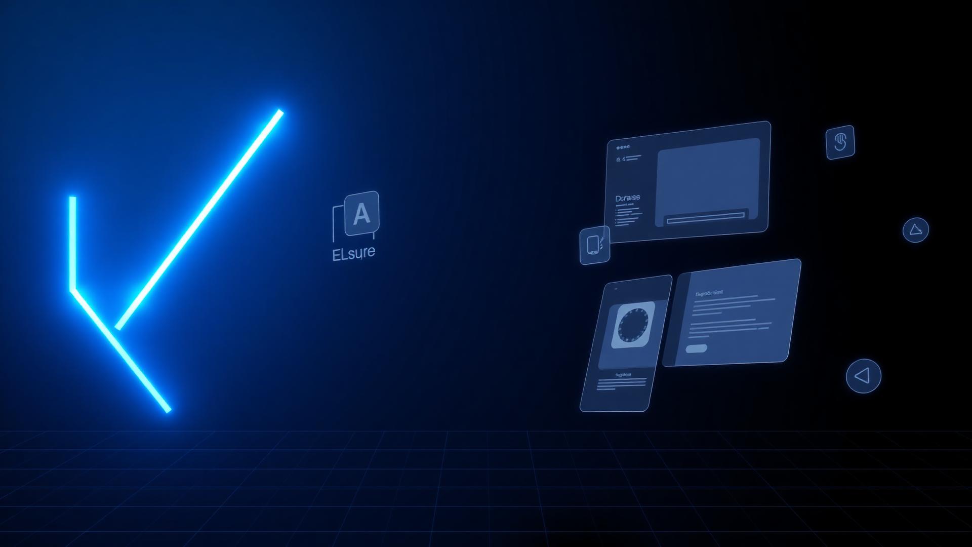 Abstract web design hero visual